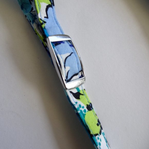 Vera Bradley Quilted Blue Floral Crossbody Bag - Picture 5 of 6